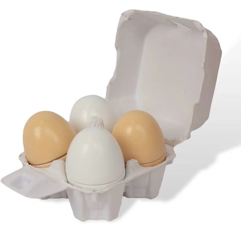 NWT 4PCS 🐣🥚Easter Egg Toys Wooden Play Food Pretend Play Food Sets for Kids